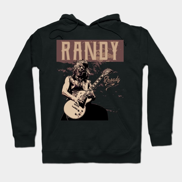 Randy Rhoads // Brown vintage Hoodie by Degiab